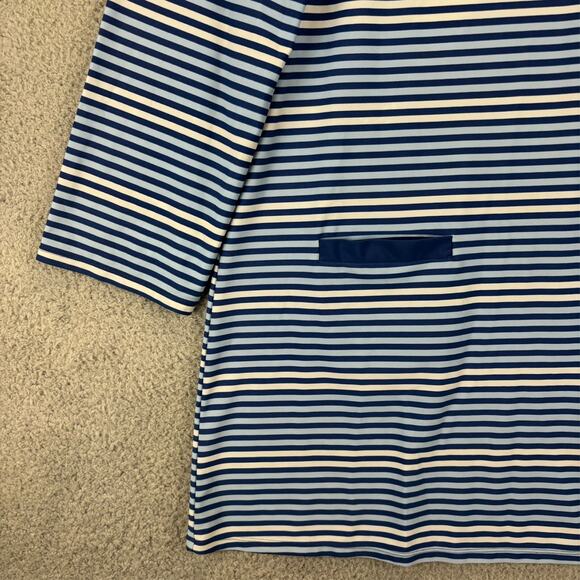 Cabana Life Dress XL Blue Striped Beachy Coastal Nautical Stretch Pocket UPF 50+ - Picture 4 of 11